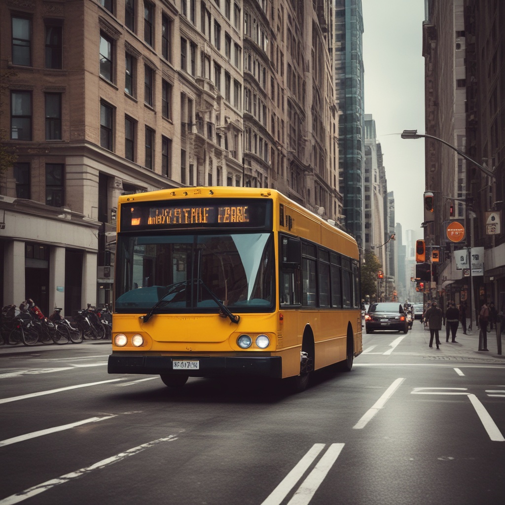 City bus on the street